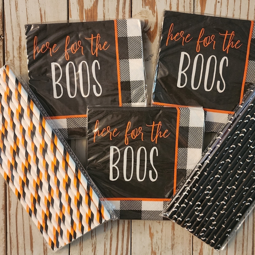 Here for the Boos Halloween party supplies bundle.